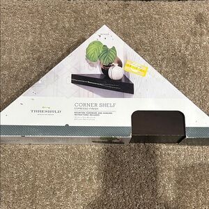 Threshold Espresso Corner Shelf